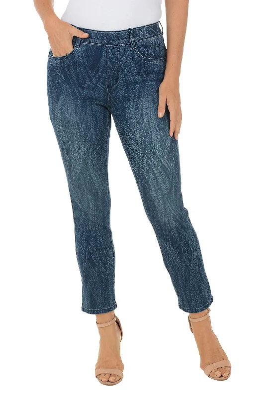 Vineyard Pull-On Denim Ankle Pant