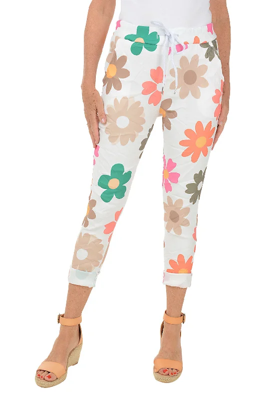 White Daisy Jogger Pant