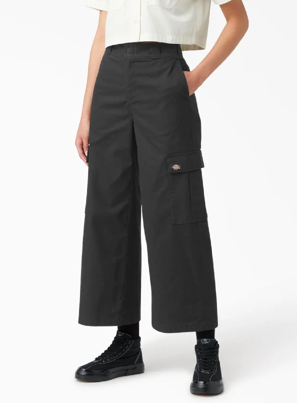 Twill Crop Cargo Pants