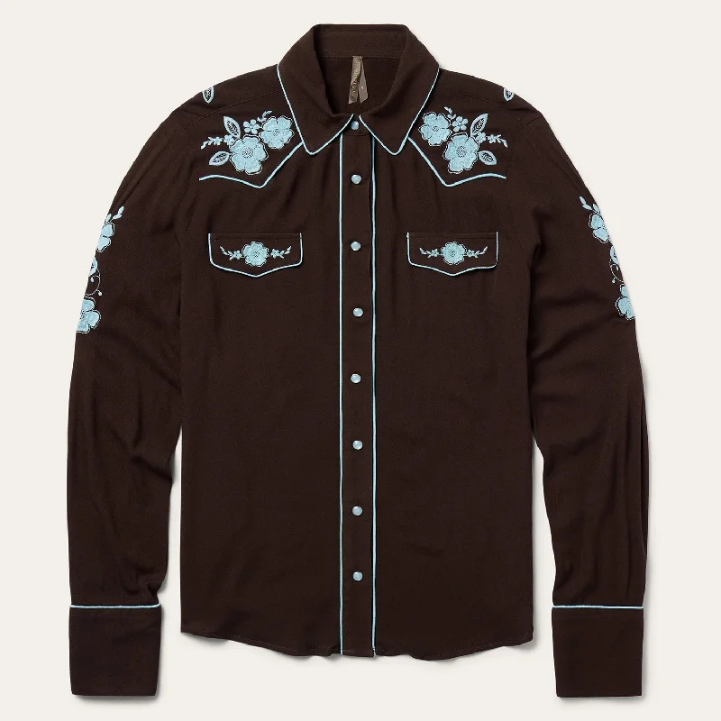 Embroidered Retro Western Shirt