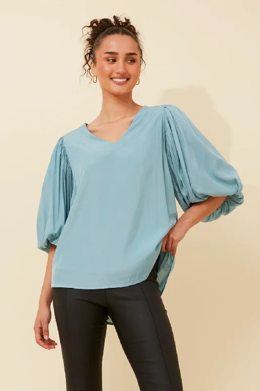 FRANKLYN BALLOON SLEEVE BLOUSE