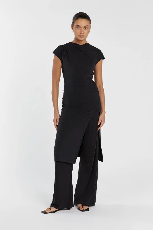 RIO CHARCOAL WIDE LEG MODAL PANT