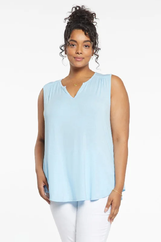 Sleeveless Perfect Tee In Plus Size - Clear Sky