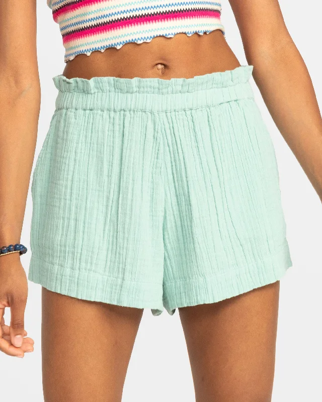 What A Vibe Relaxed Beach Shorts - Blue Surf