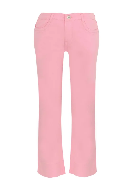 Dolcezza Straight Leg Crop Jeans, Pink