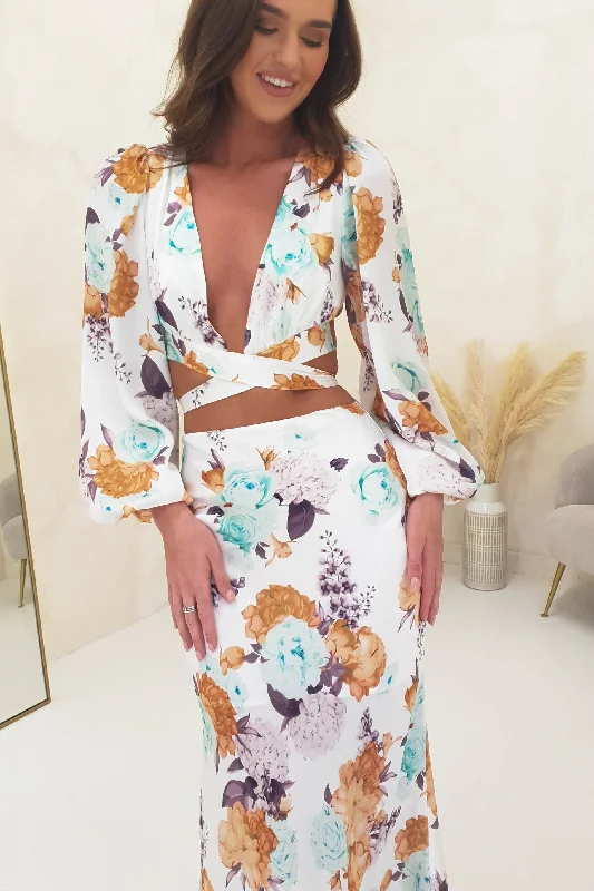 Emmary Satin 2 Piece Set | Floral Print