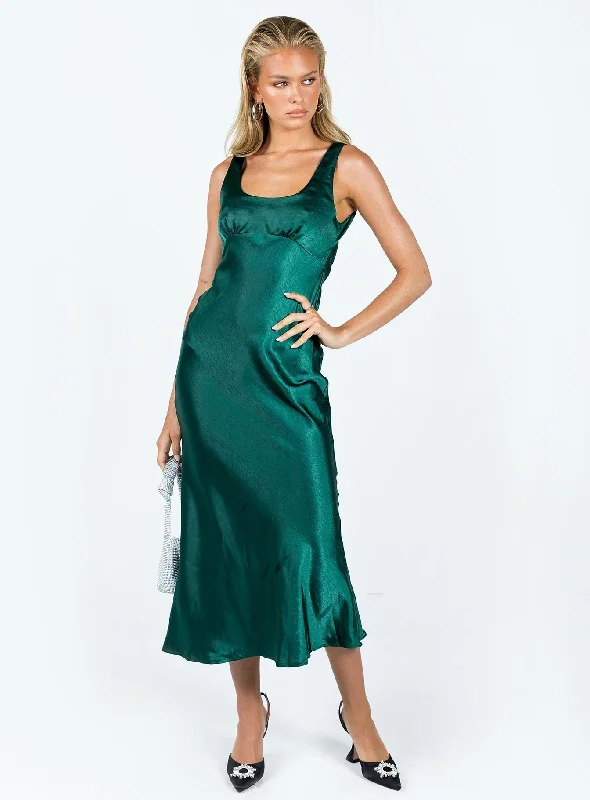 Girls Club Midi Dress Emerald