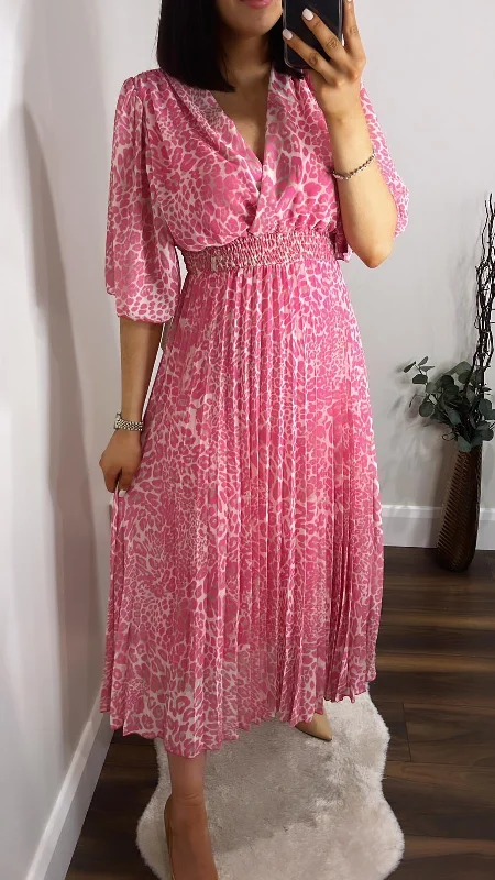 LYNNE MIDI DRESS PINK