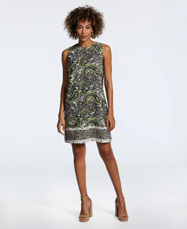 Paisley Print Shift Dress