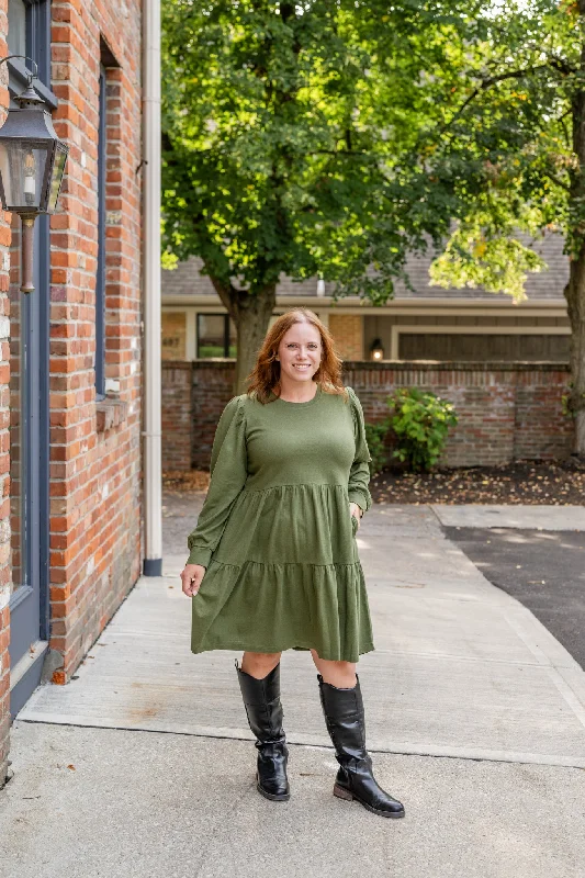 Puff Sleeve Knit Mini Dress