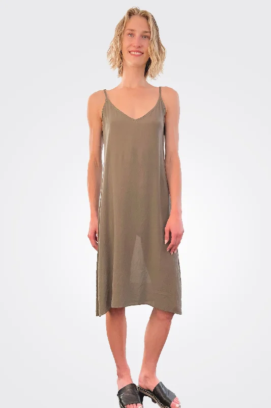 Sheer Slip Dress - Mokka