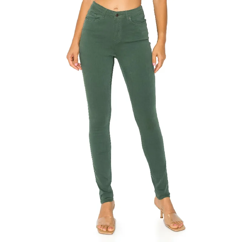 Soft Stretchy High Rise The Everyday Skinny Jeans - Hunter Green