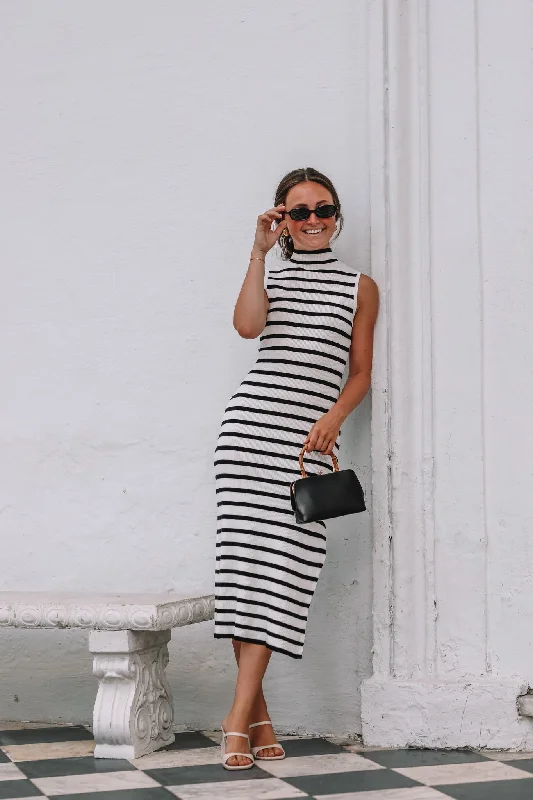 Weston Striped Midi Dress