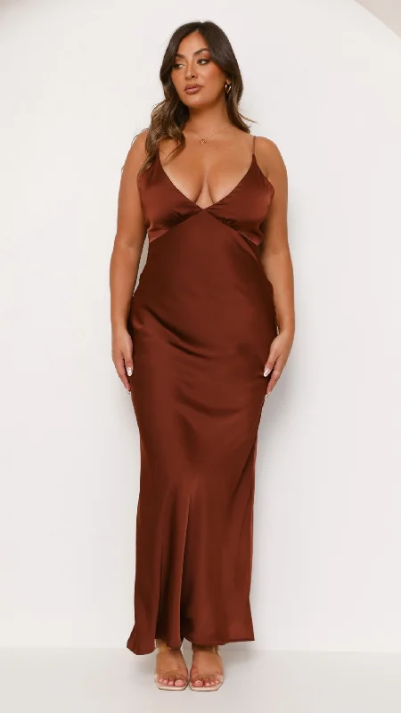 Ziah Maxi Dress - Brown