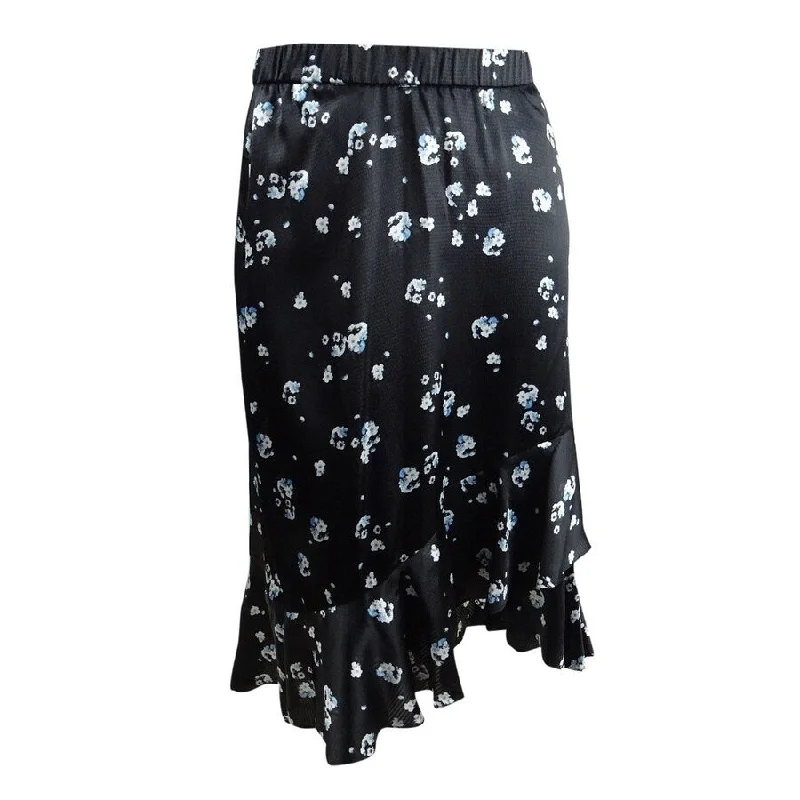 Alfani Women's Ruffled Floral-Print Midi Skirt