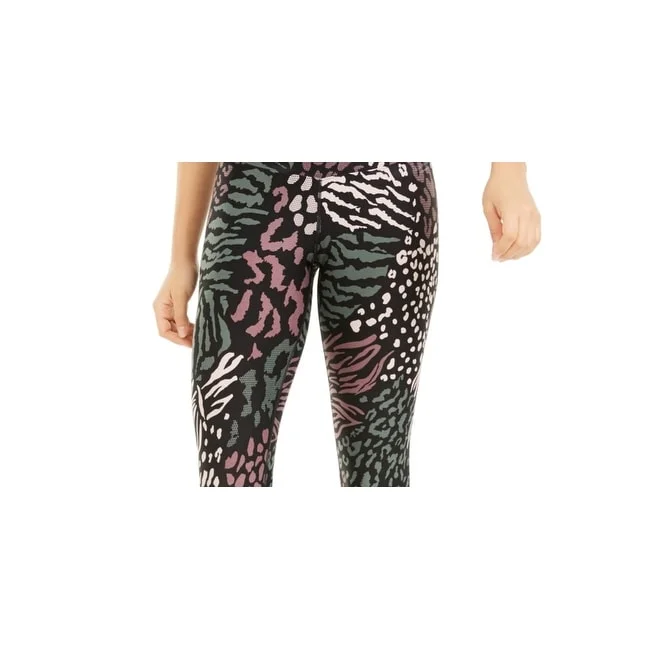 Calvin Klein Women's Performance Printed High-Waist Leggings Black/Green/Beige Size Xx-Large