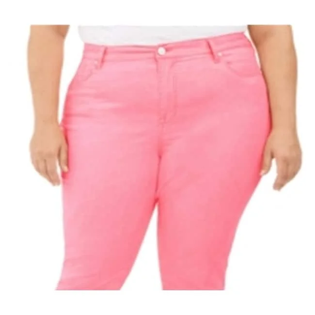 Celebrity Pink Women's Trendy Plus High Rise Skinny Jeans Pink Size 27