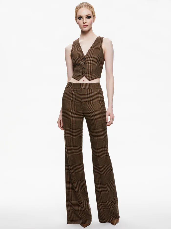 Deanna High Waisted Bootcut Pant - Camel Black