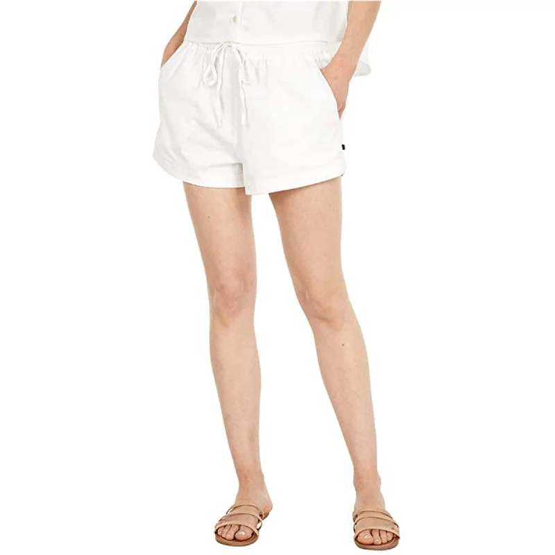 Hurley Womens Chambray Dolphin Casual Walking Shorts, White, Medium