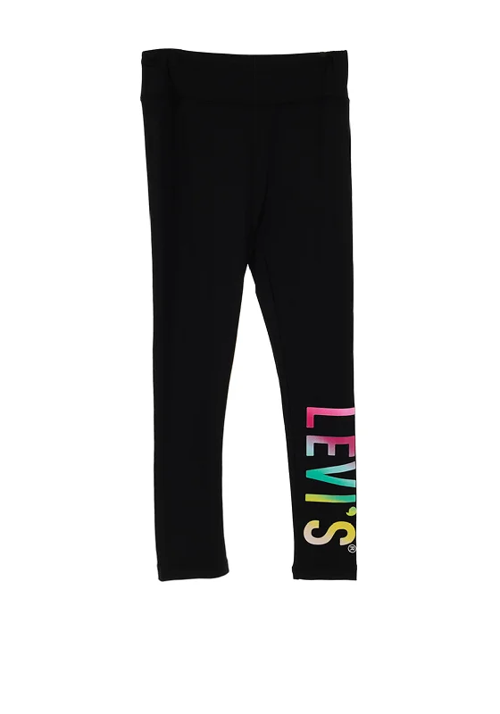 Levi’s Girls High Rise Logo Legging, Black