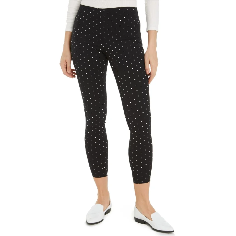 maison Jules Womens Polka Dot Casual Trouser Pants, Black, X-Small