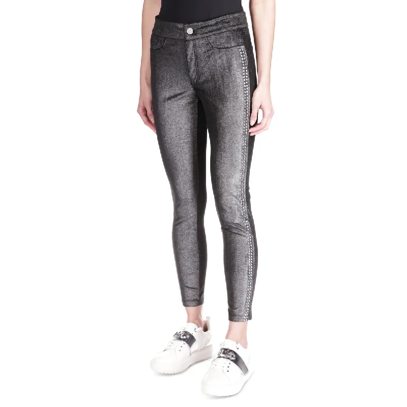 Michael Kors Women's Studded Velvet Leggings Gray