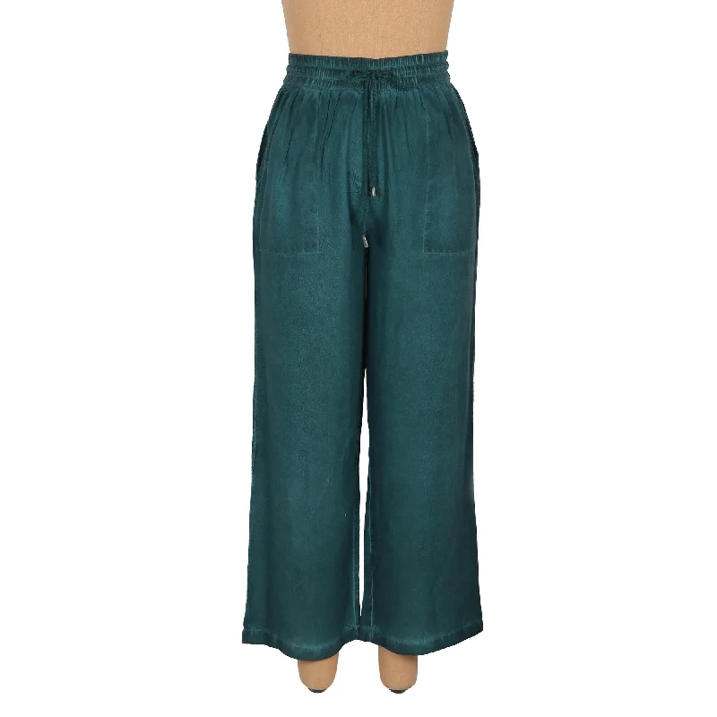 Novica Handmade Simple Style In Green Stonewashed Palazzo Pants