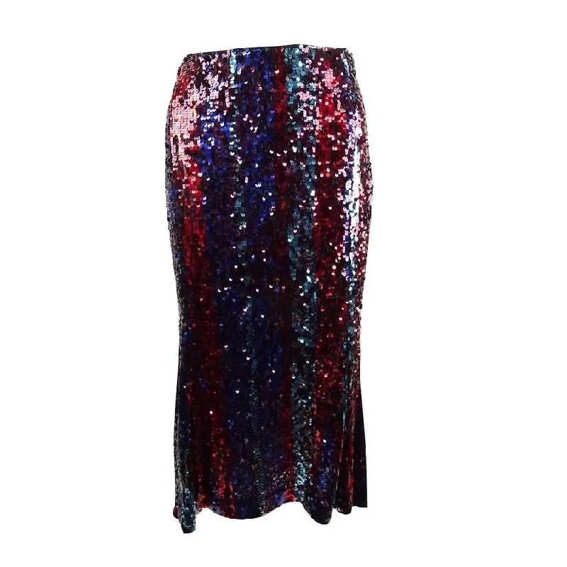 Rachel Zoe Women's Venice Sequined Fit & Flare Midi Skirt