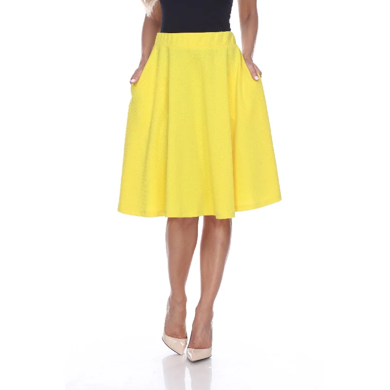 White Mark 'Saya' Knee Length Flare Skirt