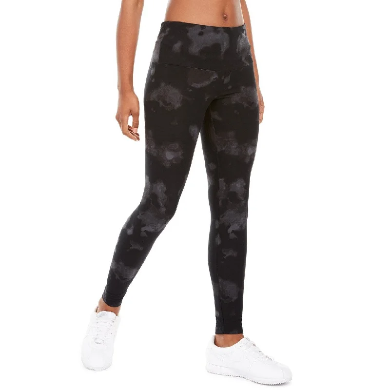 Ultra Flirt Juniors' Tie-Dyed Leggings Black Size Large