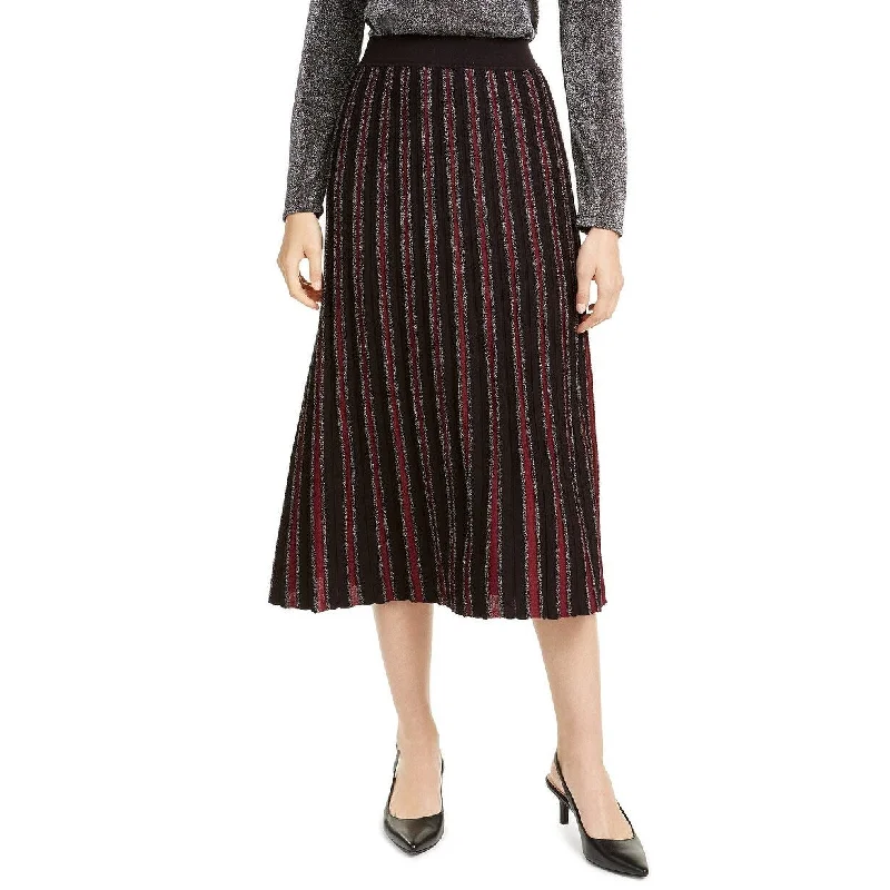 Alfani Women's Pleated Sweater Skirt Black Size Extra Large