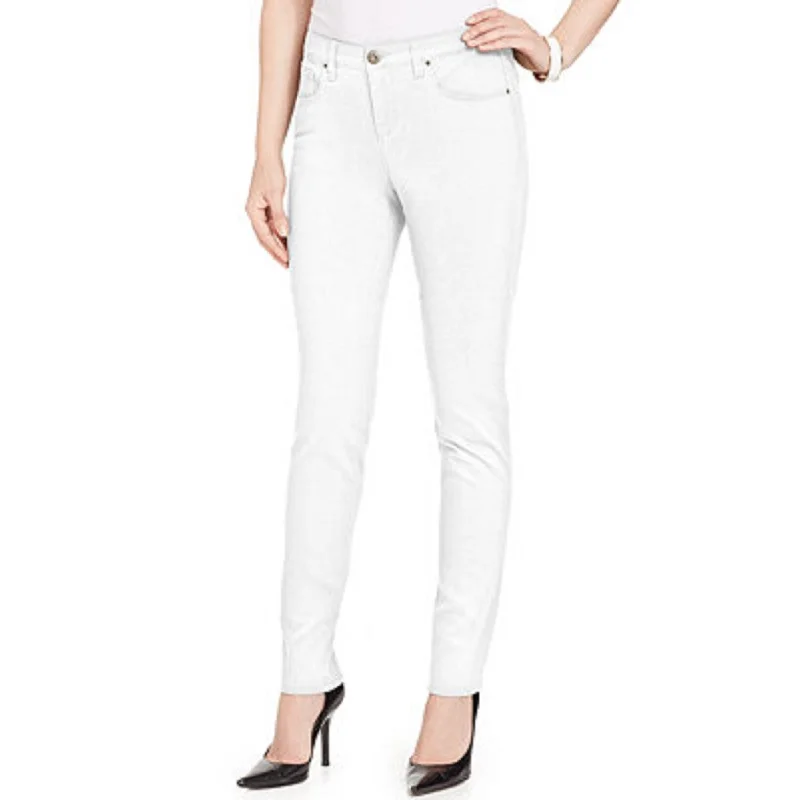 Style & Co Women's Skinny Curvy Jeans White Size 12